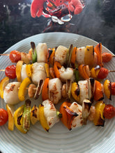 Load image into Gallery viewer, Scallop and Prawn Kebabs
